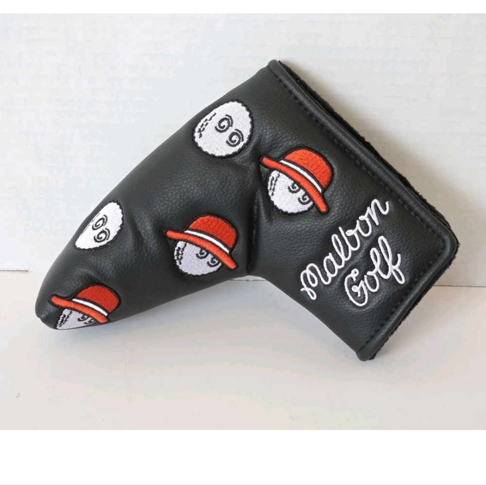 Malbon Golf Fishermans Bucket Hat Blade Putter Headcover Black Magnetic NEW